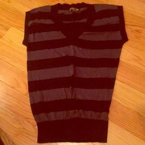 Forever 21 striped black and gray sweater